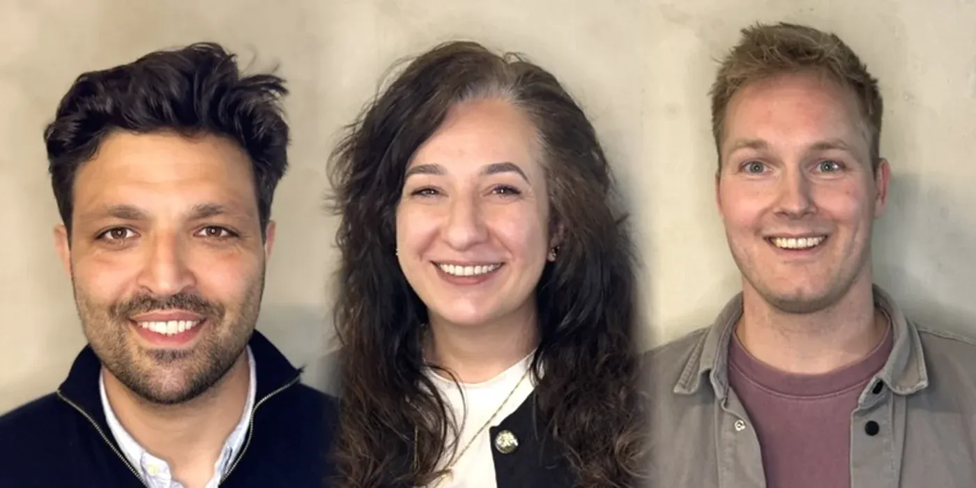 Team portrait composition of Jordann, Lava and Joey, from left to right.