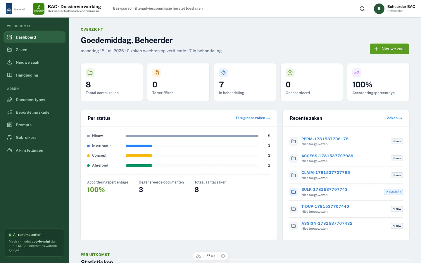 AI agents accelerate legal dossier preparation for government recovery operation — screenshot 1