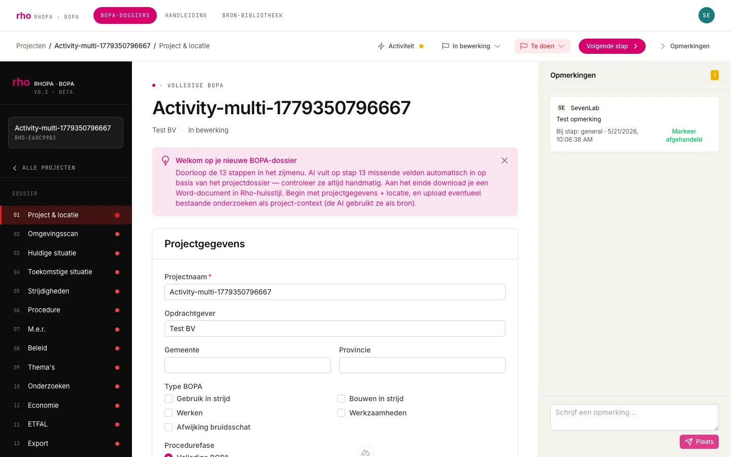 Automating spatial planning dossiers with a custom AI workspace — screenshot 2